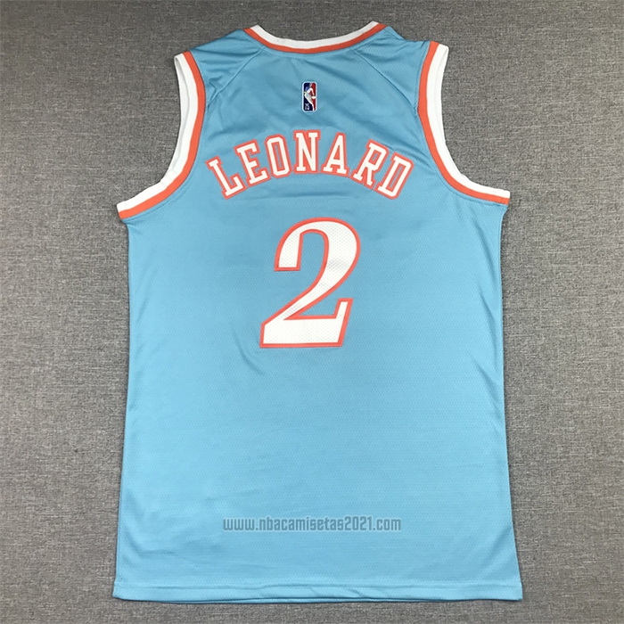 Camiseta Los Angeles Clippers Kawhi Leonard #2 Ciudad 2021-22 Azul